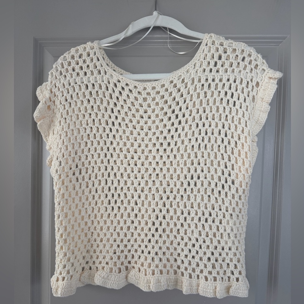Altar'd State Ivory Crochet Blouse